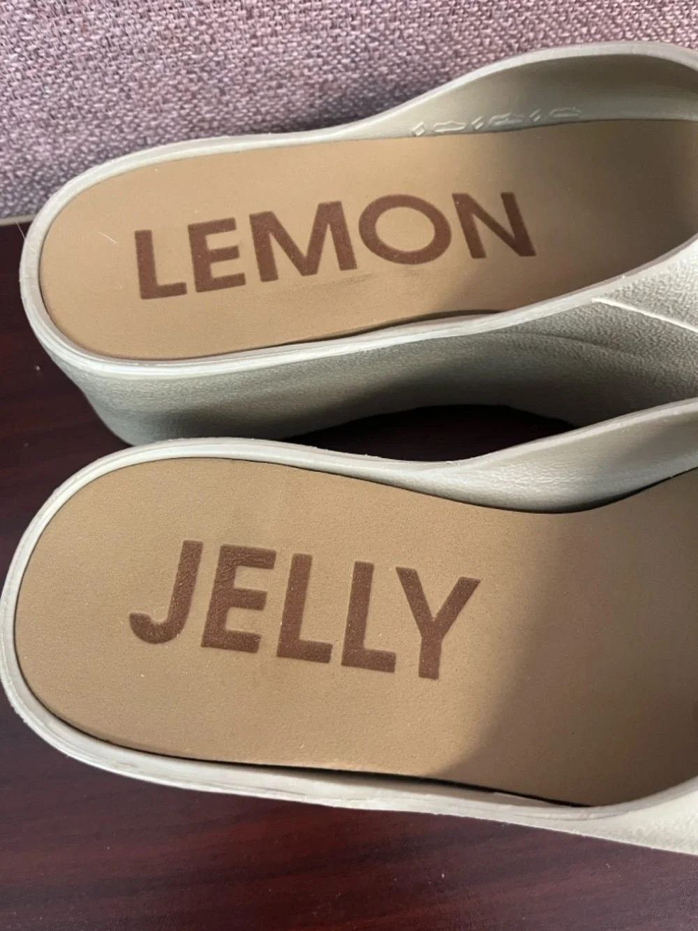 Lemon Jelly Champagne Sunny Platform Sandals Slides Waterproof Comfort Size 7